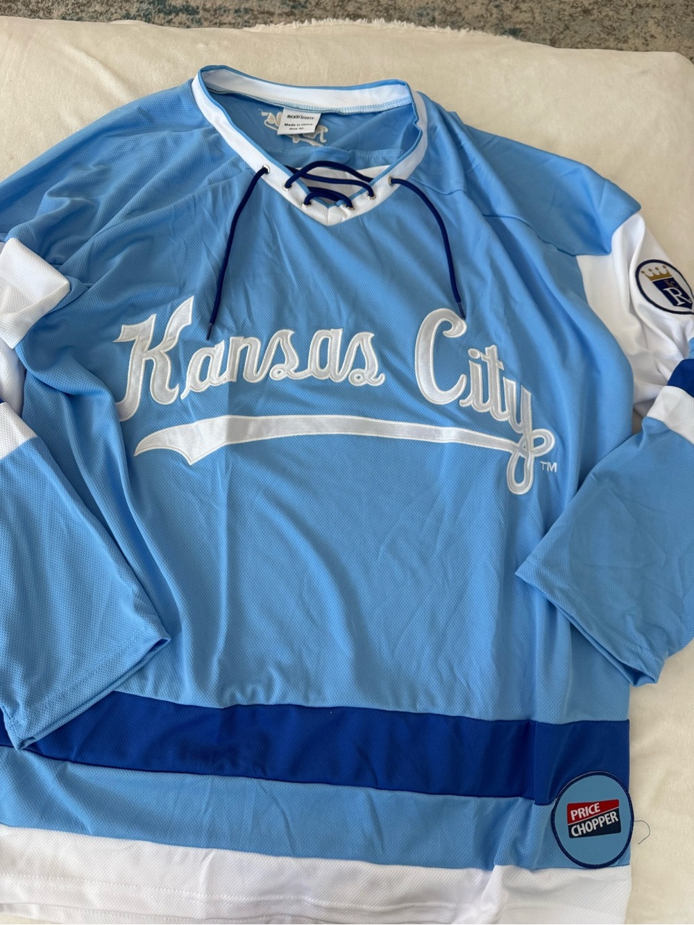 Kansas City Royals Iced Out Hockey Jersey 9-7-26 SGA Adult XL BRAND NEW D75